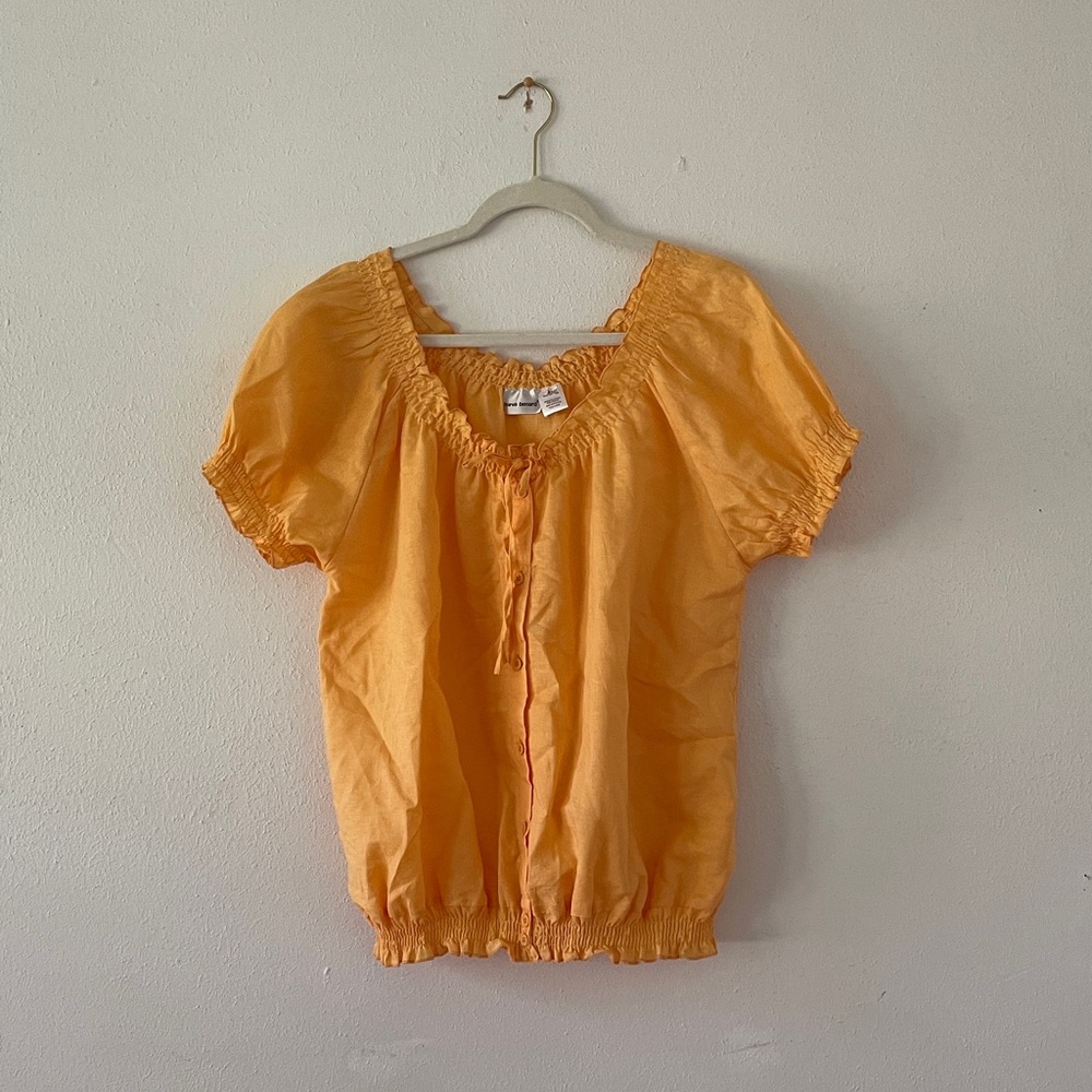Harve Benard Linen Blend Top Business Casual